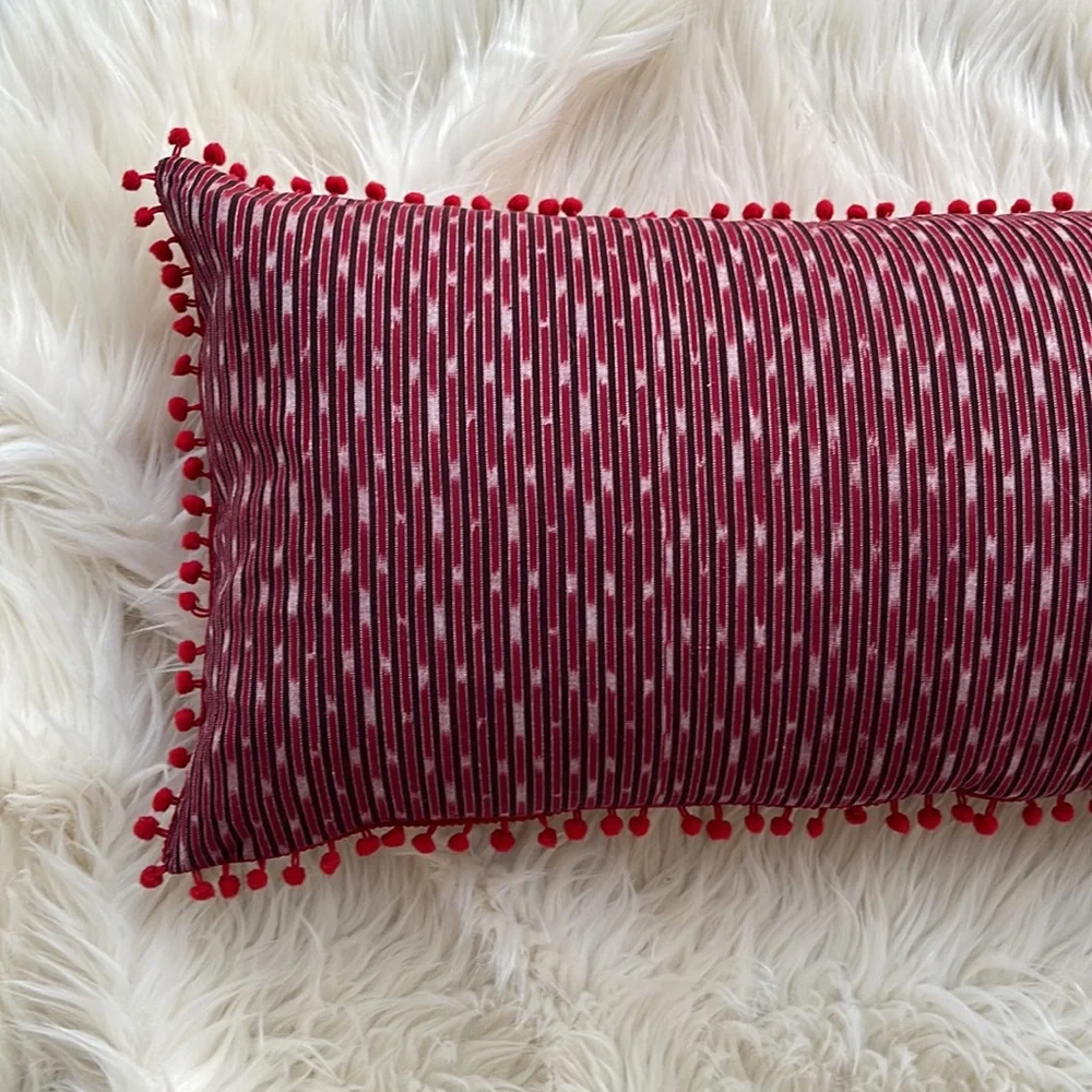 Crate & Barrel Christmas Around the World Lumber Pillow